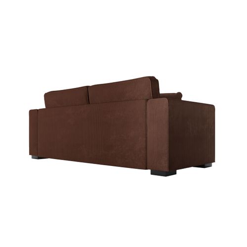 Canapé Droit Fixe 3 Places Belami En Velours Côtelé - Marron