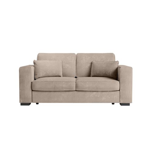 Canapé Droit Fixe 2 Places Belami En Velours Côtelé - Taupe