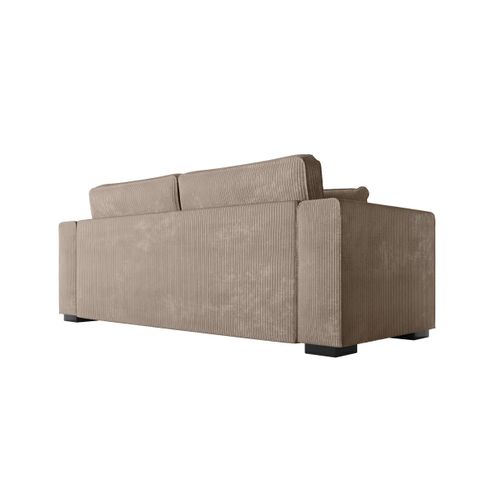 Canapé Droit Fixe 3 Places Belami En Velours Côtelé - Taupe