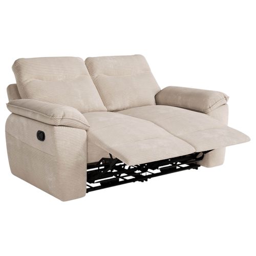 Canapé De Relaxation Manuel Ross 2 Places En Velours Côtelé - Beige