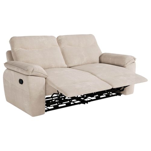 Canapé De Relaxation Manuel Ross 3 Places En Velours Côtelé - Beige