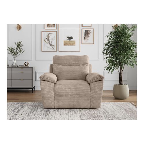 Fauteuil De Relaxation Manuel Ross En Velours Côtelé - Taupe