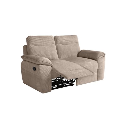 Canapé De Relaxation Manuel Ross 2 Places En Velours Côtelé - Taupe