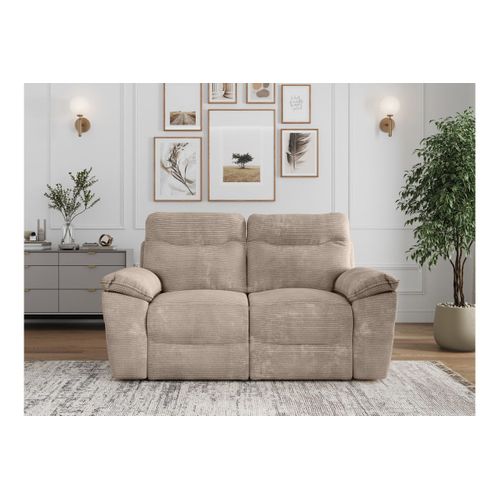 Canapé De Relaxation Manuel Ross 2 Places En Velours Côtelé - Taupe