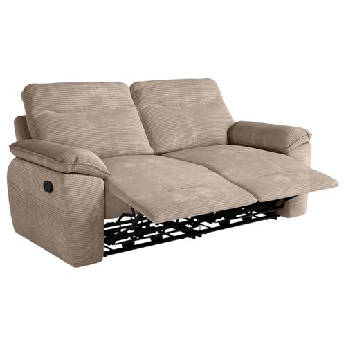 Canapé De Relaxation Manuel Ross 3 Places En Velours Côtelé - Taupe