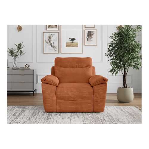 Fauteuil De Relaxation Manuel Ross En Velours Côtelé - Terracotta