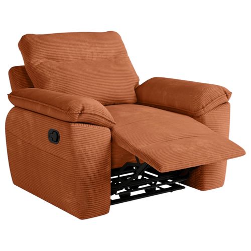 Fauteuil De Relaxation Manuel Ross En Velours Côtelé - Terracotta