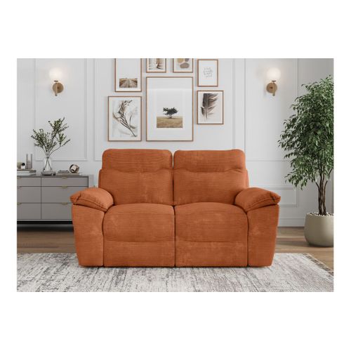 Canapé De Relaxation Manuel Ross 2 Places En Velours Côtelé - Terracotta