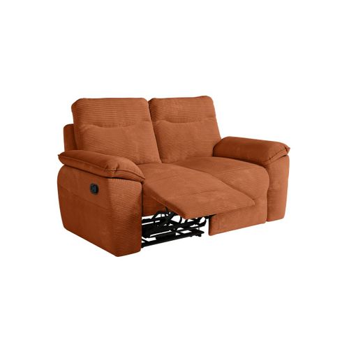 Canapé De Relaxation Manuel Ross 2 Places En Velours Côtelé - Terracotta