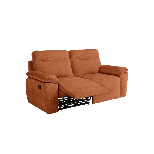 Canapé De Relaxation Manuel Ross 3 Places En Velours Côtelé - Terracotta