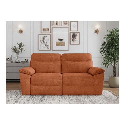 Canapé De Relaxation Manuel Ross 3 Places En Velours Côtelé - Terracotta