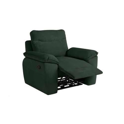 Fauteuil De Relaxation Manuel Ross En Velours Côtelé - Vert Foncé