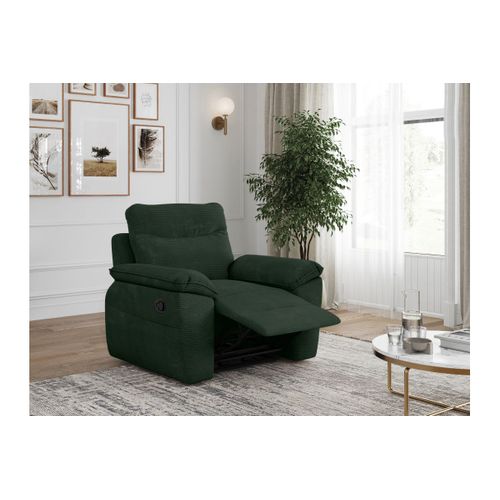 Fauteuil De Relaxation Manuel Ross En Velours Côtelé - Vert Foncé