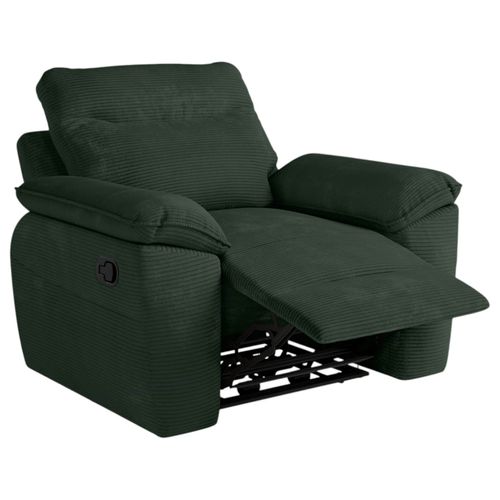 Fauteuil De Relaxation Manuel Ross En Velours Côtelé - Vert Foncé