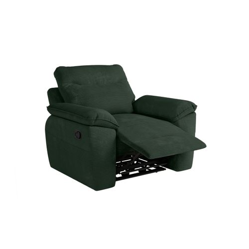 Fauteuil De Relaxation Manuel Ross En Velours Côtelé - Vert Foncé