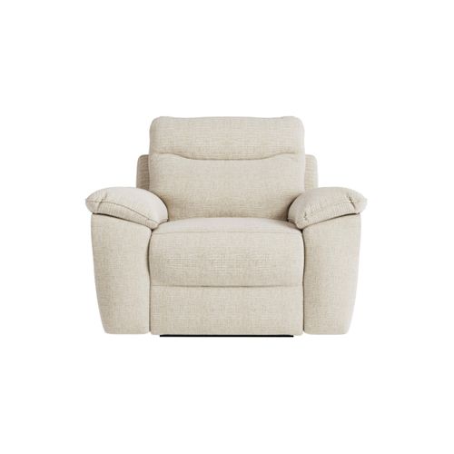 Pack - Canapé De Relaxation Ross Électrique 2 Places Et Fauteuil En Tissu Texturé 3d - Beige