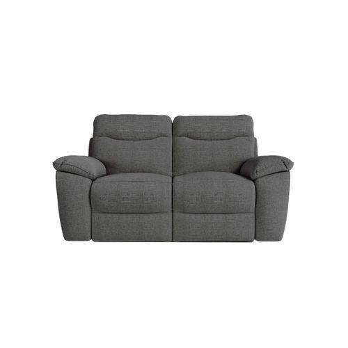 Pack - Canapé De Relaxation Ross Électrique 2 Places Et Fauteuil En Tissu Texturé 3d - Gris Foncé