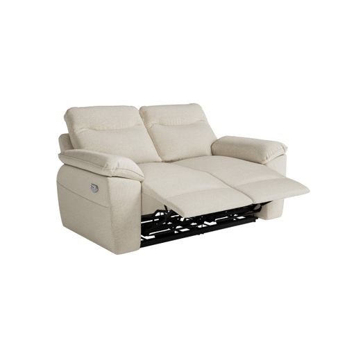 Pack - Canapé De Relaxation Ross Électrique 2 Places Et Fauteuil En Tissu Antitache - Beige