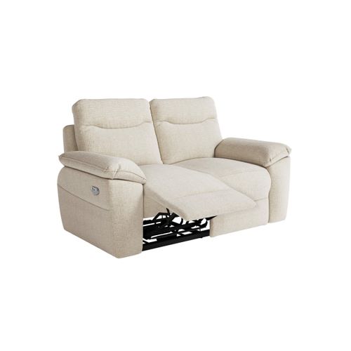 Pack - Canapé De Relaxation Ross Électrique 2 Et 3 Places En Tissu Texturé 3d - Beige