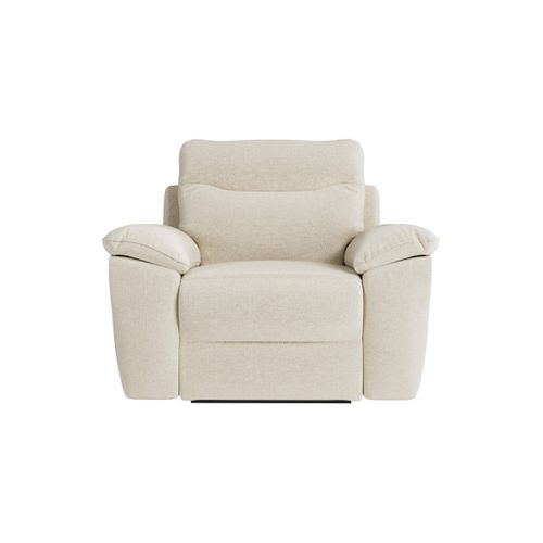 Pack - Canapé De Relaxation Ross Électrique 3 Places Et Fauteuil En Tissu Antitache - Beige
