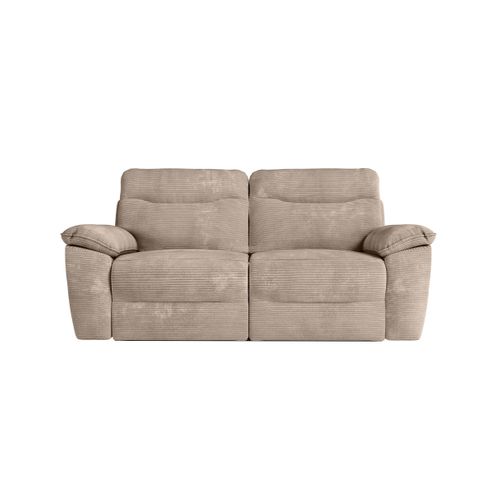 Pack - Canapé De Relaxation Ross Électrique 3 Places Et Fauteuil En Velours Côtelé - Taupe