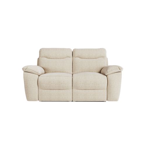 Pack - Canapé De Relaxation Ross Manuel 2 Places Et Fauteuil En Tissu Texturé 3d - Beige