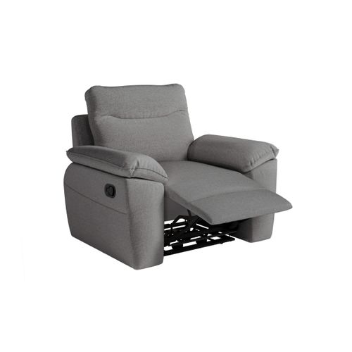 Pack - Canapé De Relaxation Ross Manuel 2 Places Et Fauteuil En Tissu Antitache - Gris