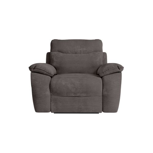 Pack - Canapé De Relaxation Ross Manuel 2 Places Et Fauteuil En Velours Côtelé - Gris