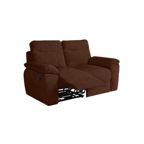 Pack - Canapé De Relaxation Ross Manuel 2 Et 3 Places En Velours Côtelé - Marron