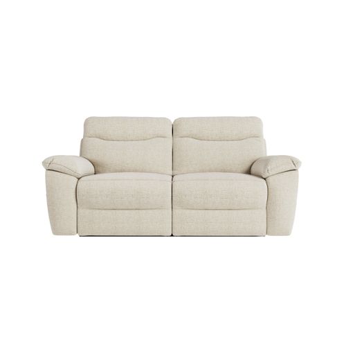 Pack - Canapé De Relaxation Ross Manuel 3 Places Et Fauteuil En Tissu Texturé 3d - Beige