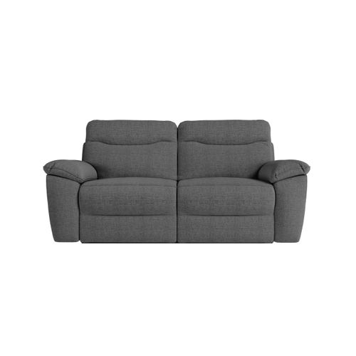 Pack - Canapé De Relaxation Ross Manuel 3 Places Et Fauteuil En Tissu Texturé 3d - Gris Foncé