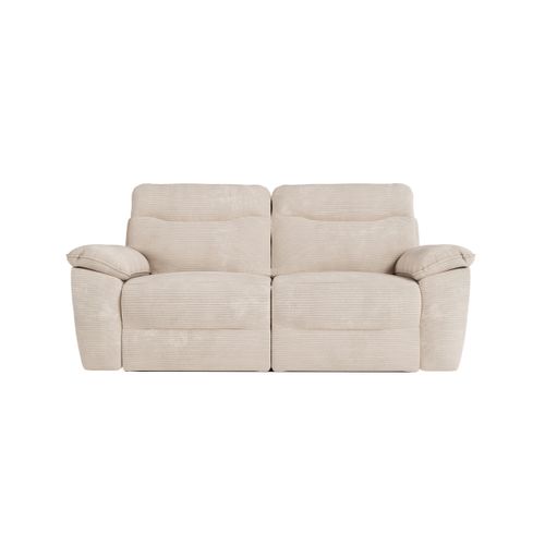 Pack - Canapé De Relaxation Ross Manuel 3 Places Et Fauteuil En Velours Côtelé - Beige