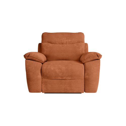 Pack - Canapé De Relaxation Ross Manuel 3 Places Et Fauteuil En Velours Côtelé - Terracotta