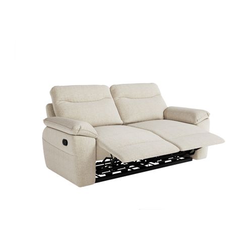 Canapés De Relaxation Ross Manuels 3 Et 2 Places Et Fauteuil En Tissu Texturé 3d - Beige