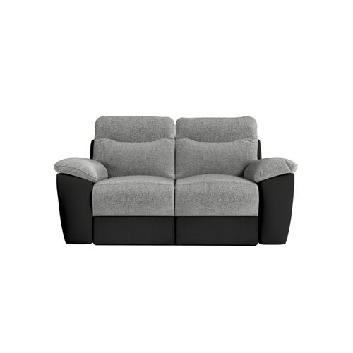 Canapés De Relaxation Ross Manuels 3 Et 2 Places Et Fauteuil En Tissu Et Simili - Noir/gris