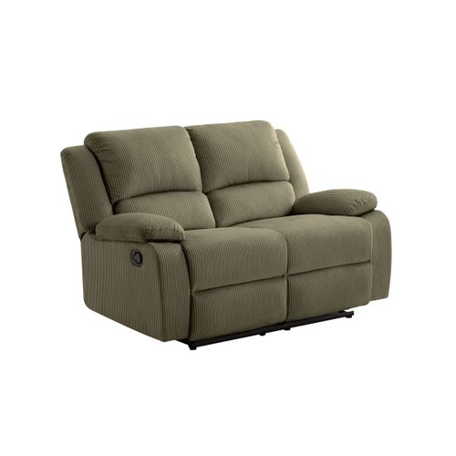 Relaxxo - Canapé De Relaxation Manuel 2 Places Leo En Velours Côtelé - Vert