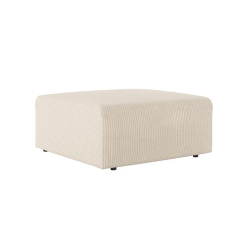 Pouf Romane En Velours Côtelé - Beige