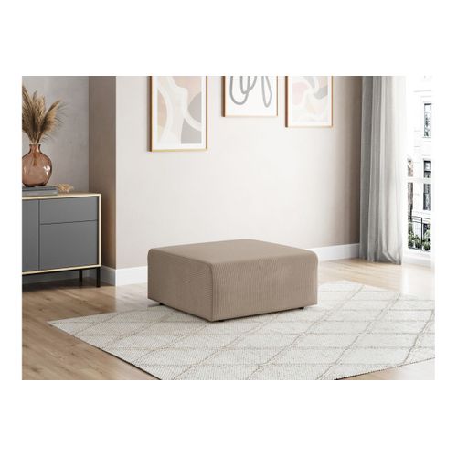 Pouf Romane En Velours Côtelé - Taupe