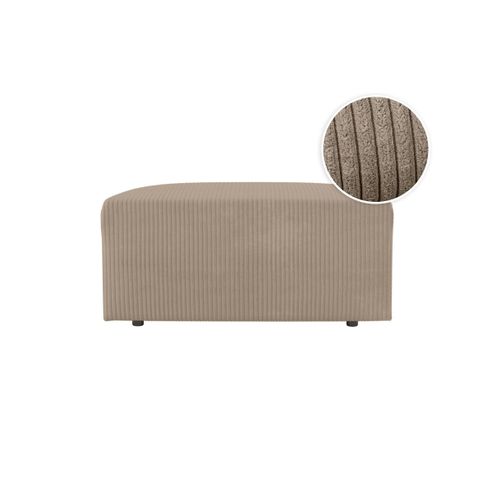 Pouf Romane En Velours Côtelé - Taupe