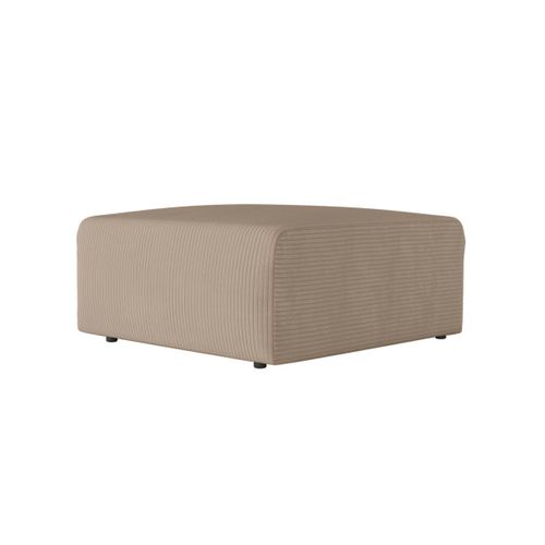 Pouf Romane En Velours Côtelé - Taupe
