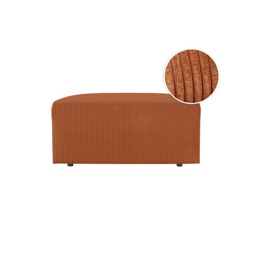 Pouf Romane En Velours Côtelé - Terracotta