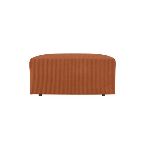 Pouf Romane En Velours Côtelé - Terracotta