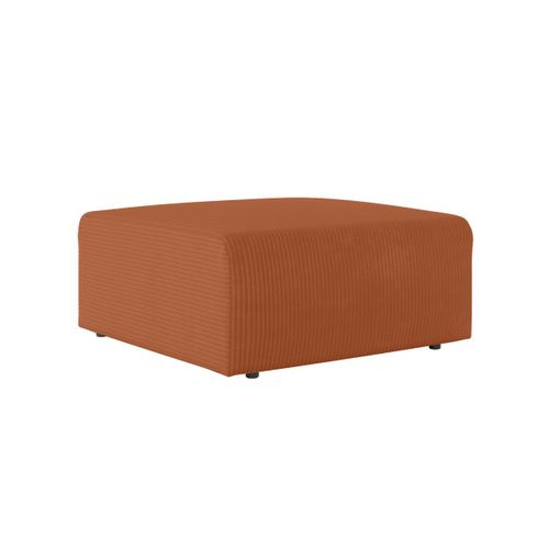 Pouf Romane En Velours Côtelé - Terracotta