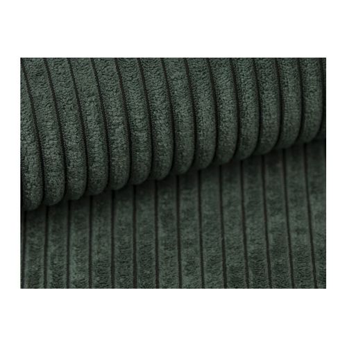 Canapé Panoramique Fixe 6 Places Romane En Velours Côtelé - Vert Foncé