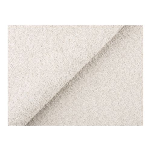 Canapé D'angle Réversible 4 Places Romane En Tissu Bouclette - Blanc