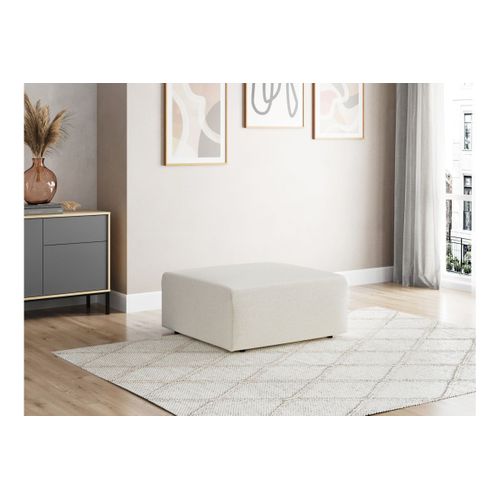 Pouf Romane En Tissu Easy Clean Antitache - Beige