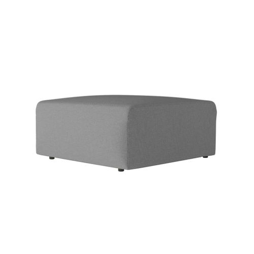 Pouf Romane En Tissu Easy Clean Antitache - Gris