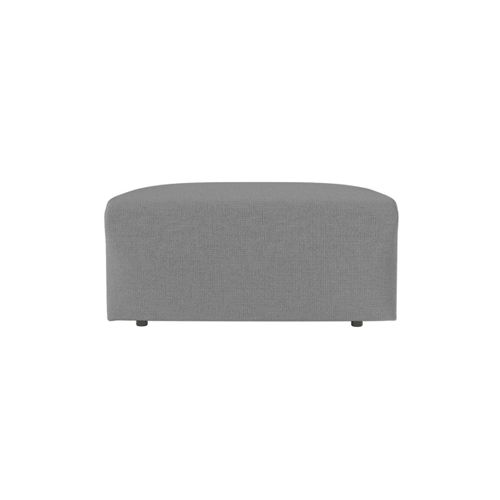 Pouf Romane En Tissu Easy Clean Antitache - Gris