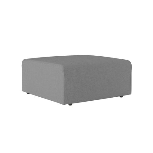 Pouf Romane En Tissu Easy Clean Antitache - Gris