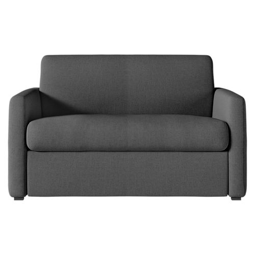 Fauteuil Agathe Convertible Express Couchage Quotidien 100x190cm En Tissu Gris Foncé - Matelas 13cm